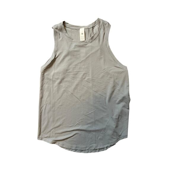 lululemon high neck run and train tank size 4 nwt	Rhino Gray - Picture 1 of 6